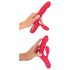 Smile Pulsierender Hase - Akkubetriebener 3-Motor-Vibrator (Rot)