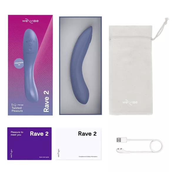 We-Vibe Rave 2 - intelligenter Akku-G-Punkt-Vibrator (blau)