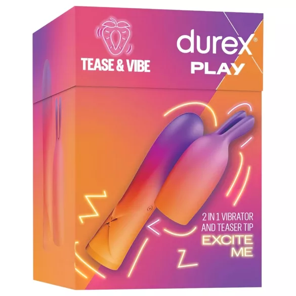 Durex Tease & Vibe - Stabvibrator mit Hasenklitorisstimulator (pink)