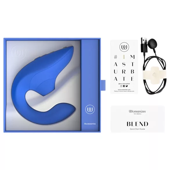 Womanizer Blend - G-Punkt-Vibrator und Klitorisstimulator (blau)