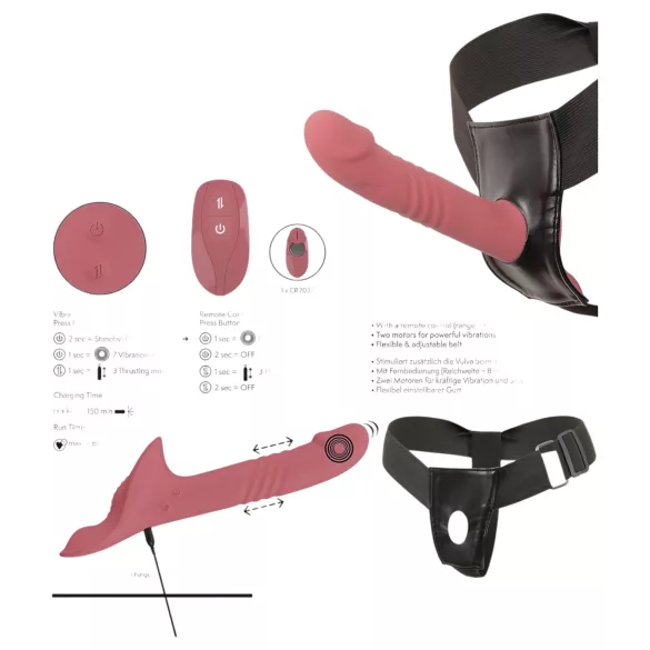You2Toys - Strap-On Vibrator-Set (rot)