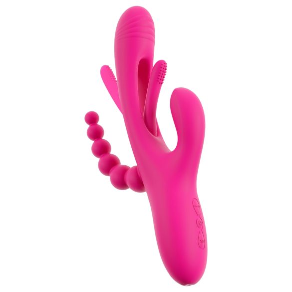 SMILE - Dreifacharmiger Vibrator mit Zunge (pink)