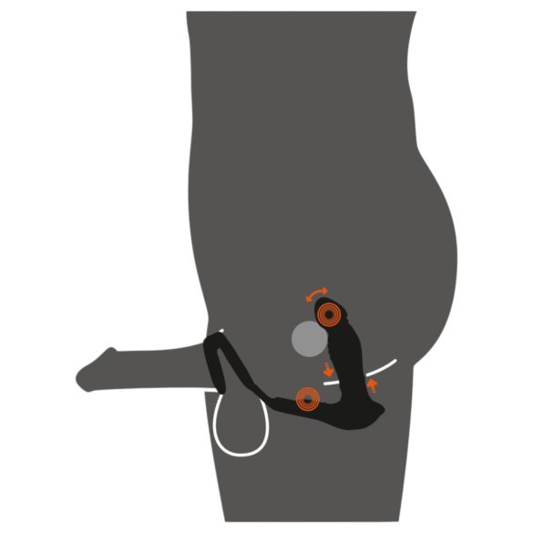 Rebel - Schub-Prostatavibrator (schwarz)