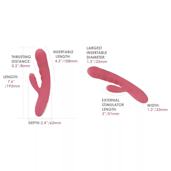 Svakom Avery - Akku-Vibrator mit Klitorisstimulation (Pink)