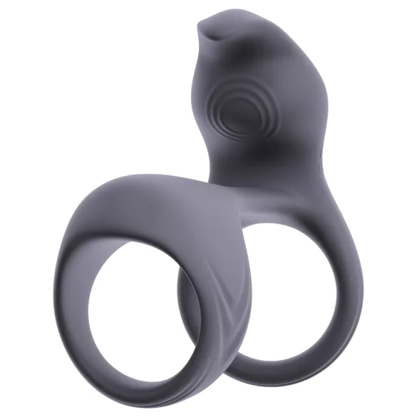 Beau Coeur Vylor - Penis- und Hodenring mit Klitorisstimulator (Grau)