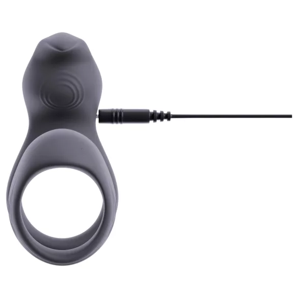 Beau Coeur Vylor - Penis- und Hodenring mit Klitorisstimulator (Grau)