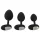ANOS - vibrierendes Anal-Plug-Set (schwarz)