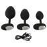 ANOS - vibrierendes Anal-Plug-Set (schwarz)