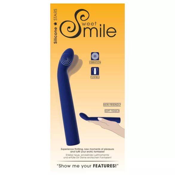 Smile - gebogener G-Punkt Vibrator (blau)