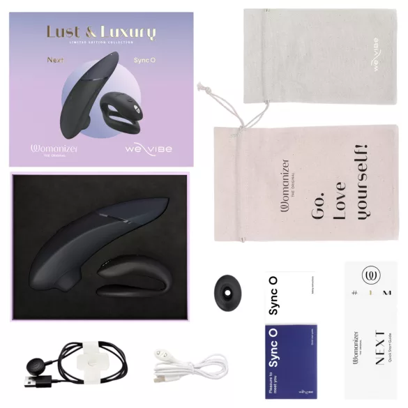 Womanizer Lust&Luxury - Klitoris- und Paarvibrator-Set (Schwarz)