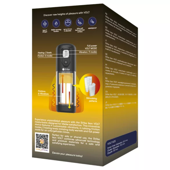Snail Vibe Ikon Volt - Automatischer Masturbator (Schwarz)