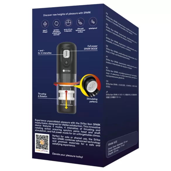 Snail Vibe Ikon Spark - Automatisches Masturbatorgerät (schwarz)