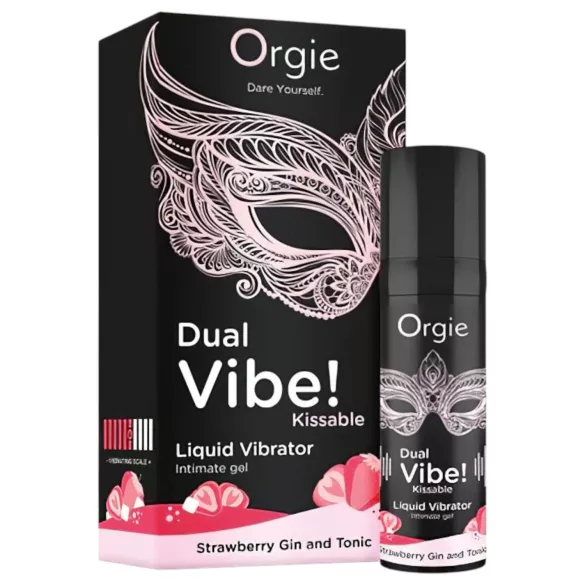 Orgie Dual Vibe - Unisex Flüssigvibrator - Erdbeere - Gin Tonic (15ml)