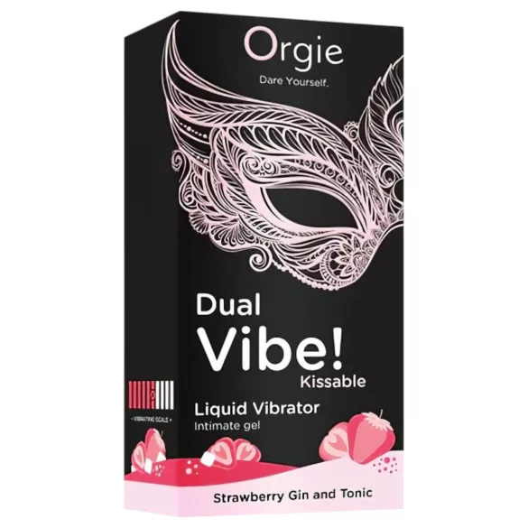 Orgie Dual Vibe - Unisex Flüssigvibrator - Erdbeere - Gin Tonic (15ml)