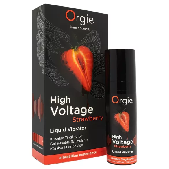 Orgie High Voltage - flüssiger Vibrator - Erdbeere (15ml)