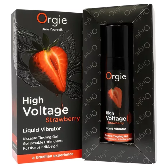 Orgie High Voltage - flüssiger Vibrator - Erdbeere (15ml)