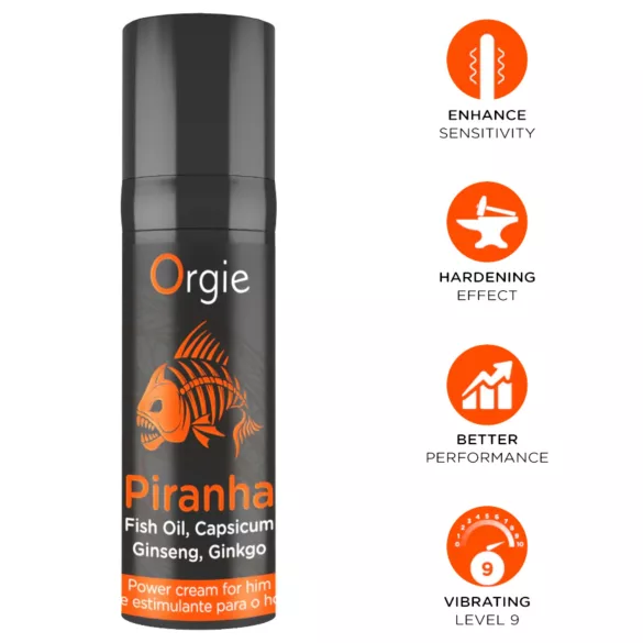 Orgie Piranha Power Cream stimulierende Creme für Männer (15 ml)