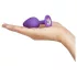 Baseks - Silikon-Analplug mit Kristall (lila) - 8 cm