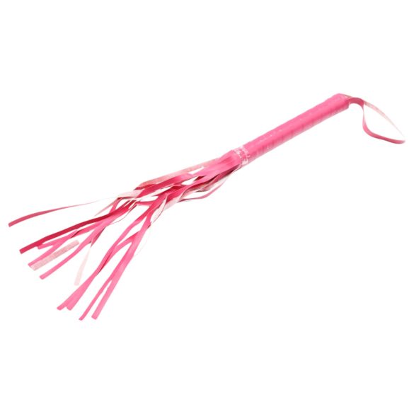 Pinkfarbene Kunstlederpeitsche - 42 cm