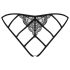 Obsessive Miamor - Netzspitze Damen-Slip mit offenem Design (Schwarz) - L/XL