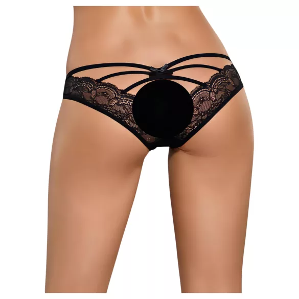 Obsessive Frivolla - pikante schwarze Damen-Spitzenpanty - L/XL