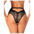 Obsessive Olvidia - Blumenmotiv Panty mit Verzierung (Schwarz) - M/L