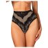 Obsessive Olvidia - Blumenmotiv Panty mit Verzierung (Schwarz) - M/L