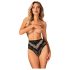 Obsessive Olvidia - Blumenmotiv Panty mit Verzierung (Schwarz) - M/L