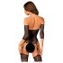 Obsessive - Verziertes Netz-Overall (Schwarz) (S-L)