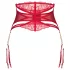 Obsessive Matildea - Spitzen-Strumpfhalter mit Ketten (Rot)