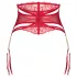 Obsessive Matildea - Spitzen-Strumpfhalter mit Ketten (Rot) - L/XL
