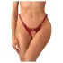 Obsessive Inferro - Rot verstellbarer Open-Tanga im Leder-Look