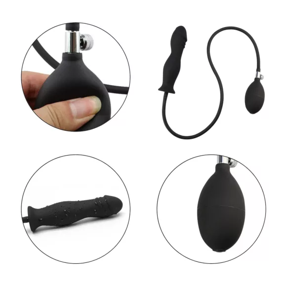 Wild Play - aufblasbarer Analplug (schwarz)