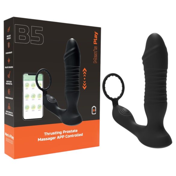 Men's Play - intelligenter, stoßender Analvibrator (schwarz)