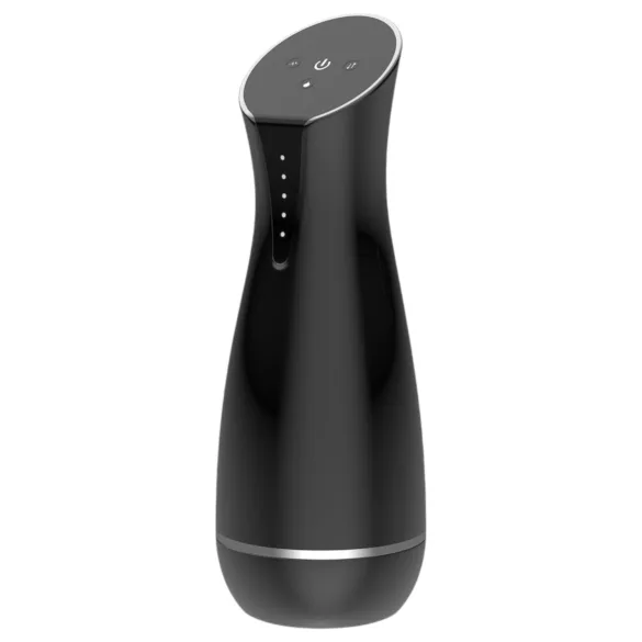 Men's Play - saugend vibrierender Masturbator mit Wärmefunktion (schwarz)