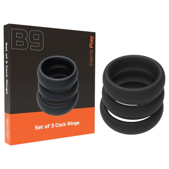 Men's Play - dicke Penisring-Set - schwarz (3er)