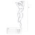 Passion BS011 - Netz-Set mit Muster (Weiß) - S-L