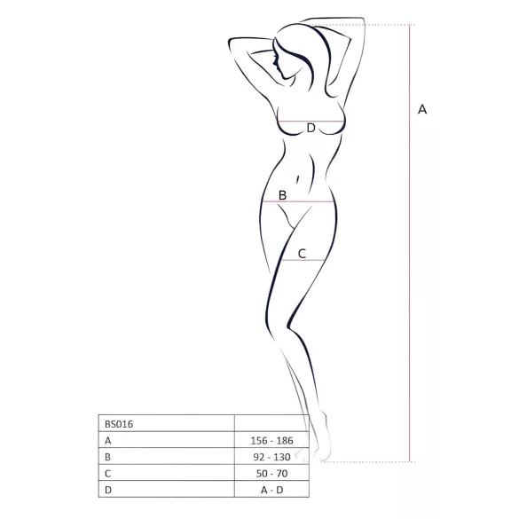 Passion BS016 - Minimalistisches Netz-Set (Weiß) - S-L