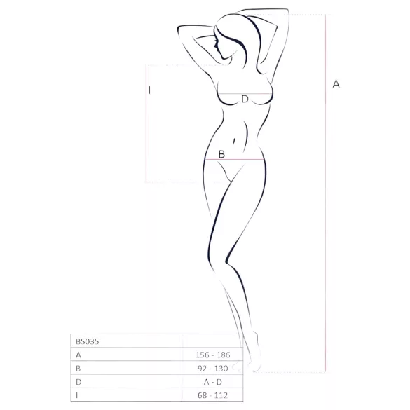 Passion BS035 - Trägernetz-Body, offen (rot) - S-L