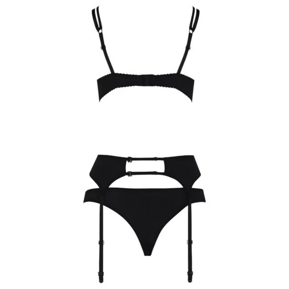 Passion Floris - Dessous-Set (schwarz) - L/XL