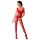 Passion BS046 - Netzset mit Blumenmuster (Rot) - S-L