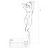 Passion BS046 - Netzset mit Blumenmuster (Rot) - S-L