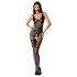 Passion BS069 - Verziertes Netz-Overall (Schwarz) - S-L