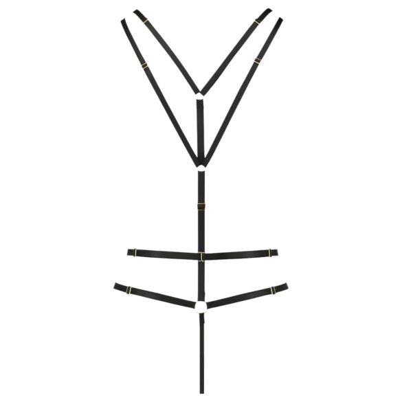 Passion Devil Sauerkirsche - Metallring-Körpergeschirr (Schwarz)