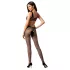 Passion BS085 - Mosaikmuster, offener Overall - Schwarz (S-L)