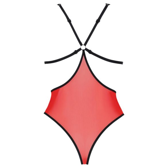 Passion Pfingstrose - Body mit Seitenausschnitt (Rot)