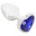 Magic Shiver - Metall Analplug mit Edelstein (blau)