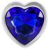 Magic Shiver - Metall Analplug mit Edelstein (blau)