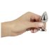 Magic Shiver - Metall Analplug mit Edelstein (blau)