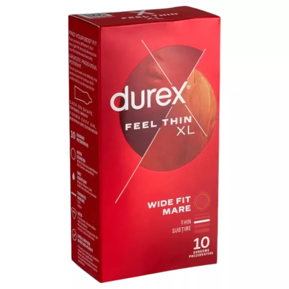 Durex Feel Thin XL - Natürliche Gefühle Kondome (10 Stk)